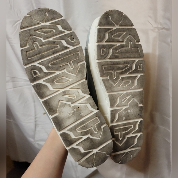 ZARA denim platform lace sneakers - Picture 5 of 6